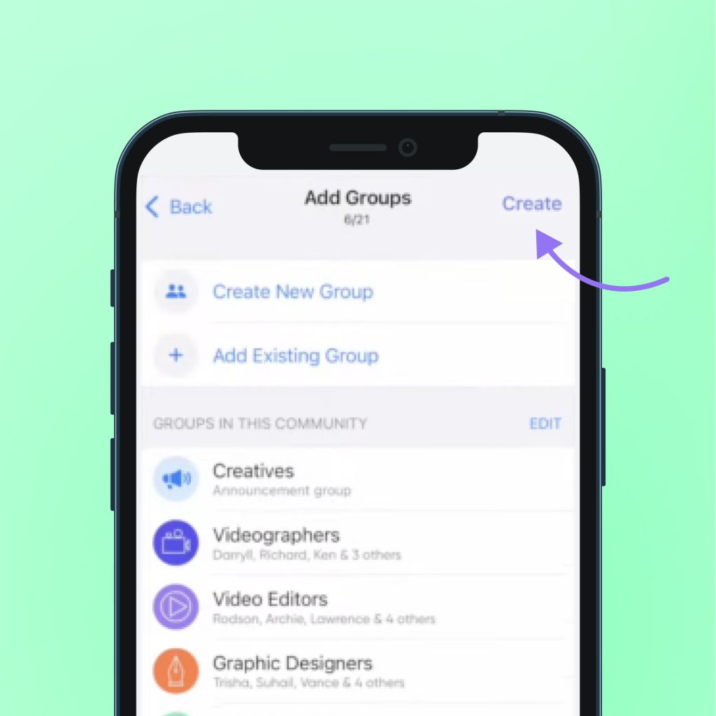 Configure Group and Create Group now on Mobile - Announcements